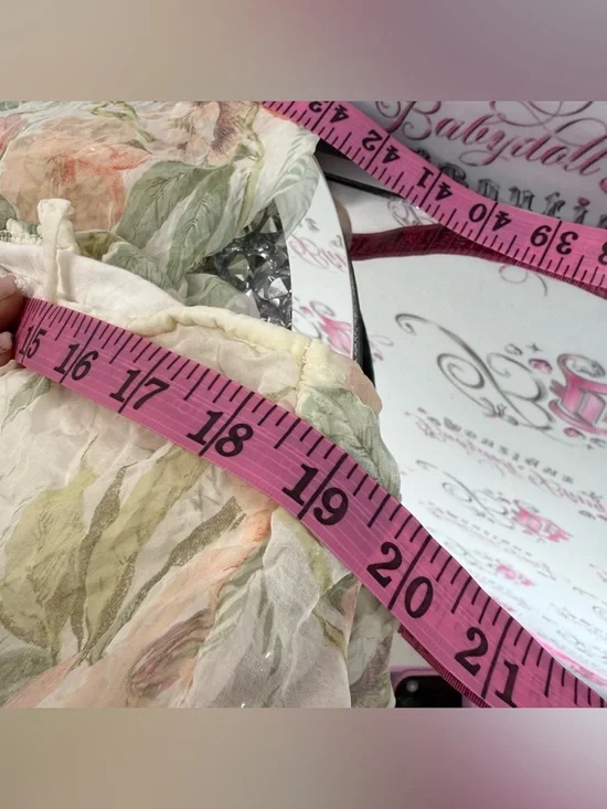 Tank top Italy dual Floral Chiffon Spaghetti Strap Tank Top - Soft Pastel Blooms - Picture 9 of 10